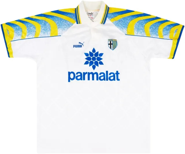 Puma 1995-96 Parma Match Worn Home Shirt #18 (Ferrante) v Anderlecht
