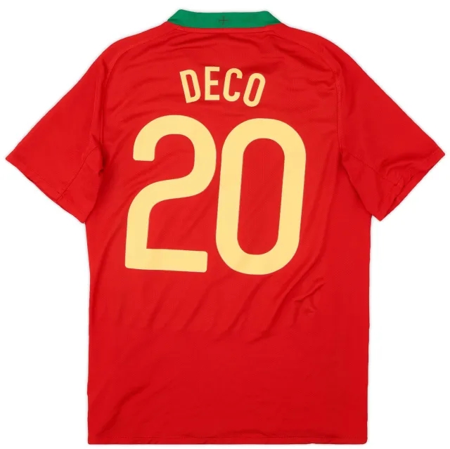 Nike 2008-10 Portugal Home Shirt Deco #20 - 9/10 - (S)