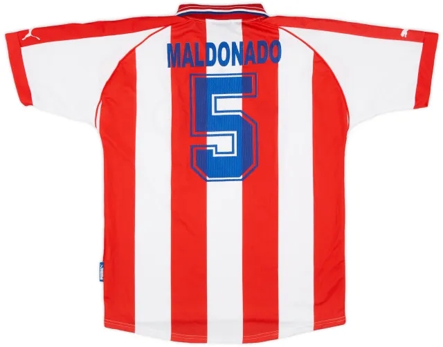 Puma 2000-02 Paraguay Home Shirt Maldonado #5 - 9/10 - (XL)