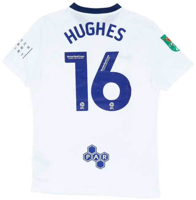 Nike 2022-23 Preston North End Match Issue Carabao Cup Home Shirt Hughes #16