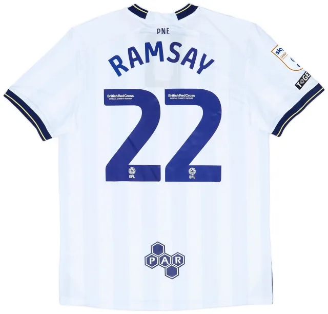 Castore 2023-24 Preston North End Match Issue Home Shirt Ramsay #22