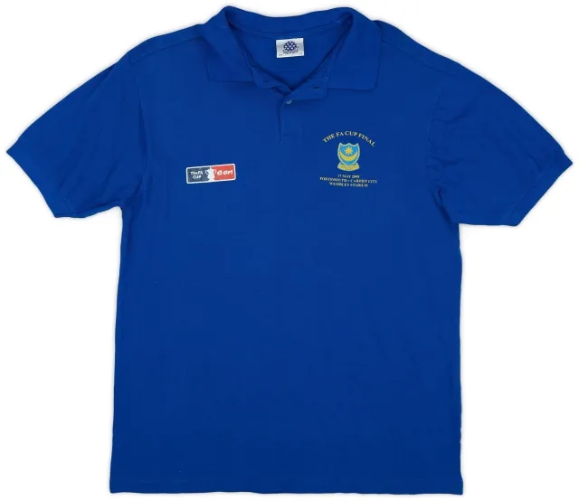 Training 2007-08 Portsmouth FA Cup Final Starworld Polo Shirt - 8/10 - (XL.Boys)