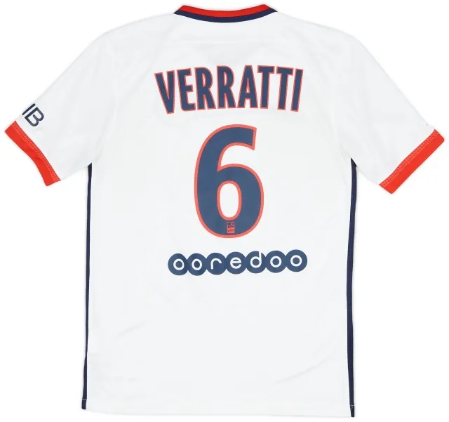 Nike 2015-16 Paris Saint-Germain Away Shirt Verratti #6 - 8/10 - (S)