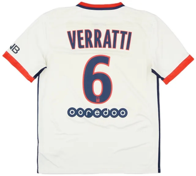 Nike 2015-16 Paris Saint-Germain Away Shirt Verratti #6 - 5/10 - (M)
