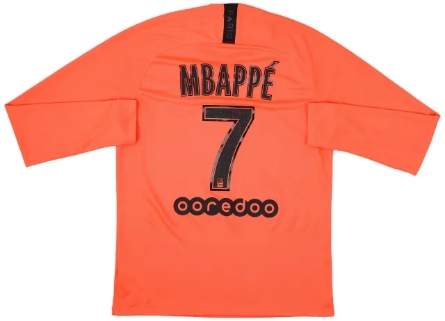Nike 2019-20 Paris Saint-Germain Away L/S Shirt Mbappe #7 - 7/10 - (M)