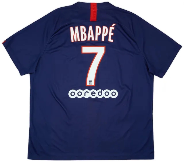 Nike 2019-20 Paris Saint-Germain Home Shirt Mbappe #7 - 8/10 - (XXL)