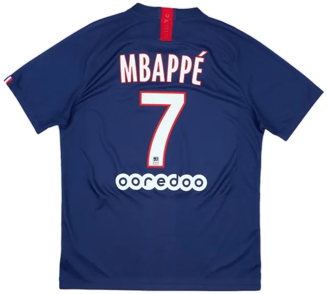 Nike 2019-20 Paris Saint-Germain Home Shirt Mbappe #7 - 10/10 - (L)