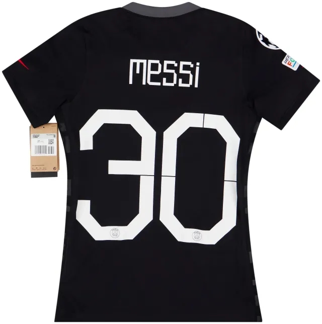 Nike 2021-22 Paris Saint-Germain Third Shirt Messi #30 (Women's XS)