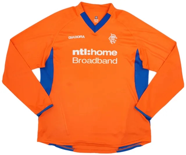 Diadora 2002-03 Rangers Away L/S Shirt - 8/10 - (XL)
