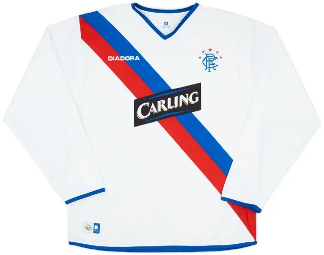 Diadora 2004-05 Rangers Away L/S Shirt - 7/10 - (XL)