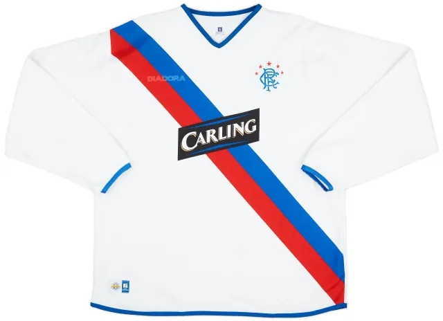 Diadora 2004-05 Rangers Away L/S Shirt - 4/10 - (XXL)