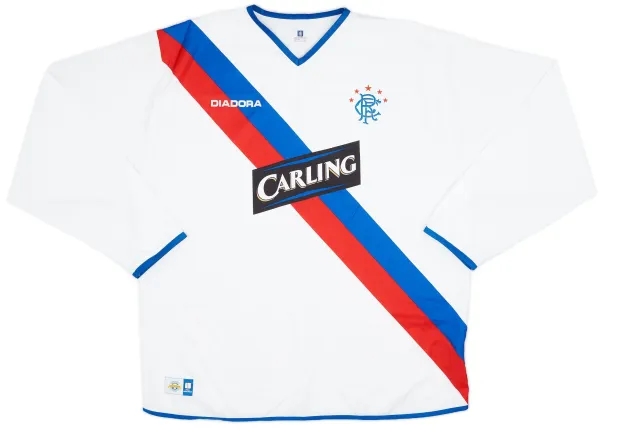 Diadora 2004-05 Rangers Away L/S Shirt - 8/10 - (XXL)