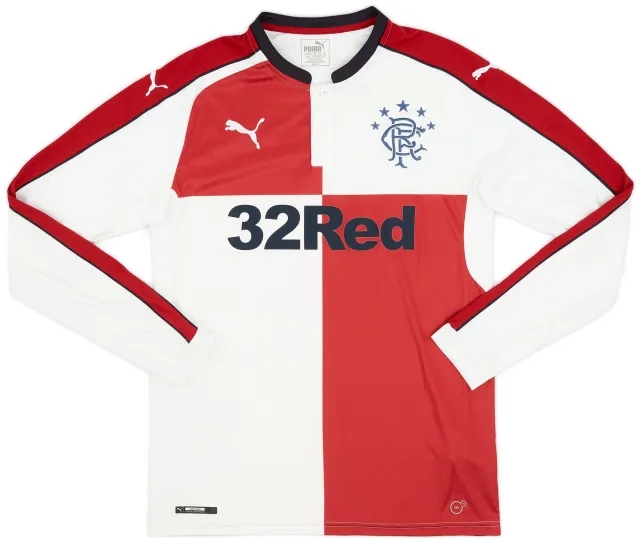 Umbro 2016-17 Rangers Away L/S Shirt - 7/10 - (M)