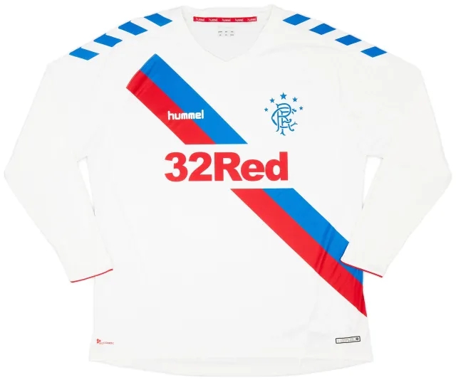 Hummel 2018-19 Rangers Away L/S Shirt - 9/10 - (3XL)