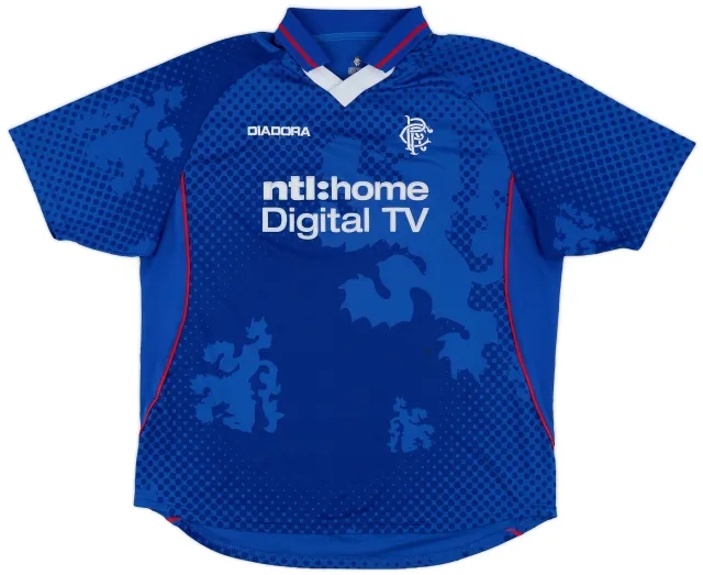 Diadora 2002-03 Rangers Home Shirt - 6/10 - (XL)