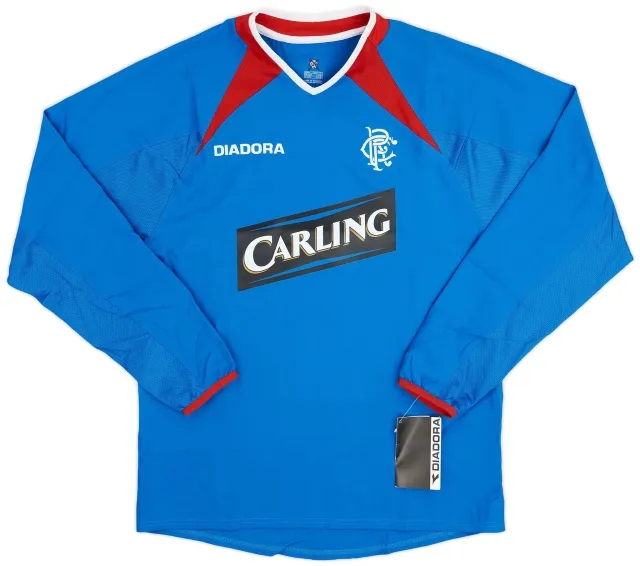 Diadora 2003-05 Rangers Home L/S Shirt (S)