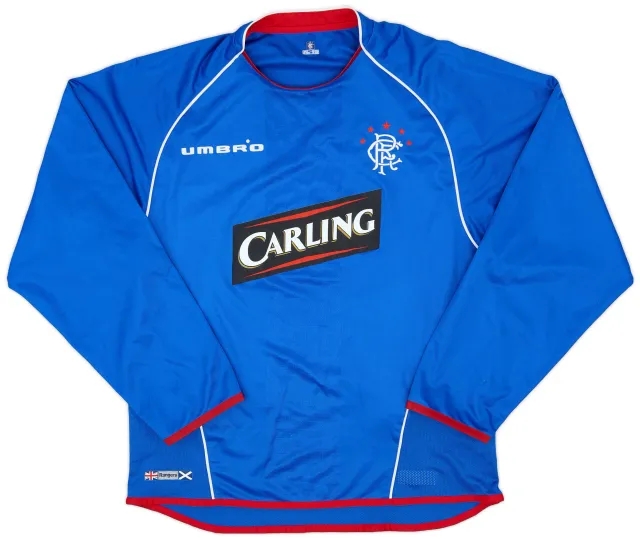 Umbro 2005-06 Rangers Home L/S Shirt - 7/10 - (L)