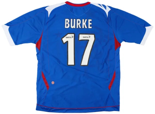 Umbro 2006-07 Rangers Home Shirt Burke #17 - 7/10 - (XL)