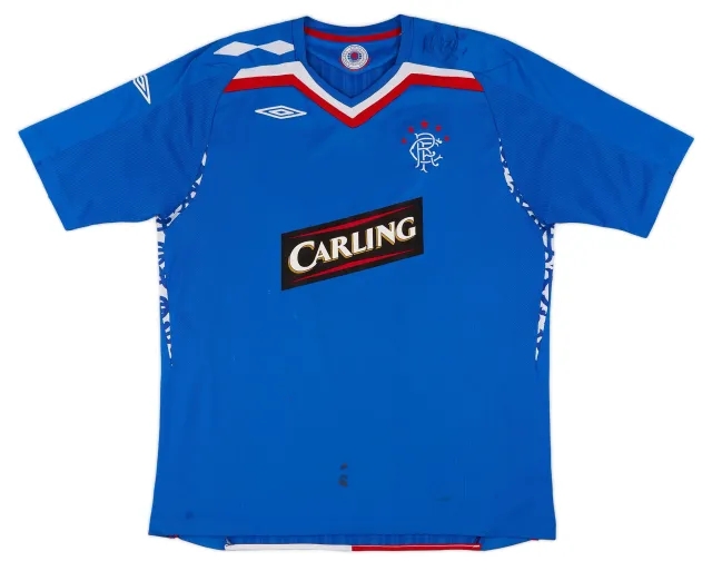 Umbro 2007-08 Rangers Home Shirt - 5/10 - (XL)