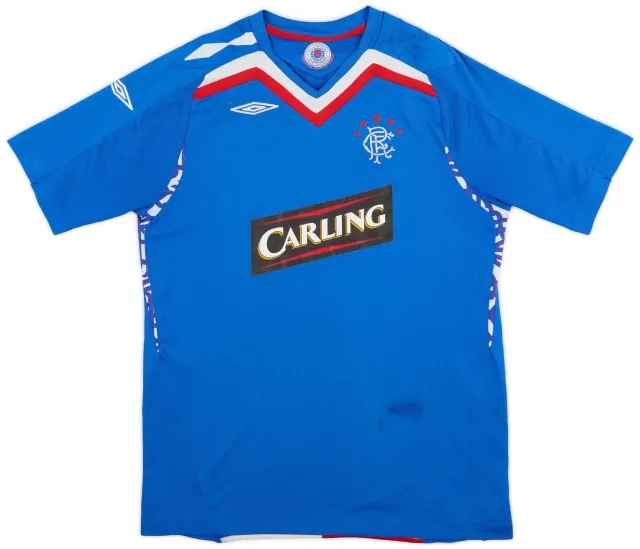 Umbro 2007-08 Rangers Home Shirt - 5/10 - (XL.Boys)