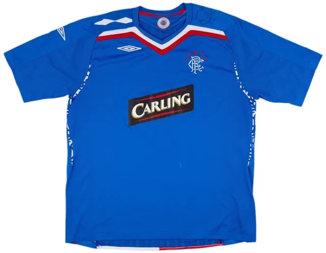 Umbro 2007-08 Rangers Home Shirt - 6/10 - (XXL)