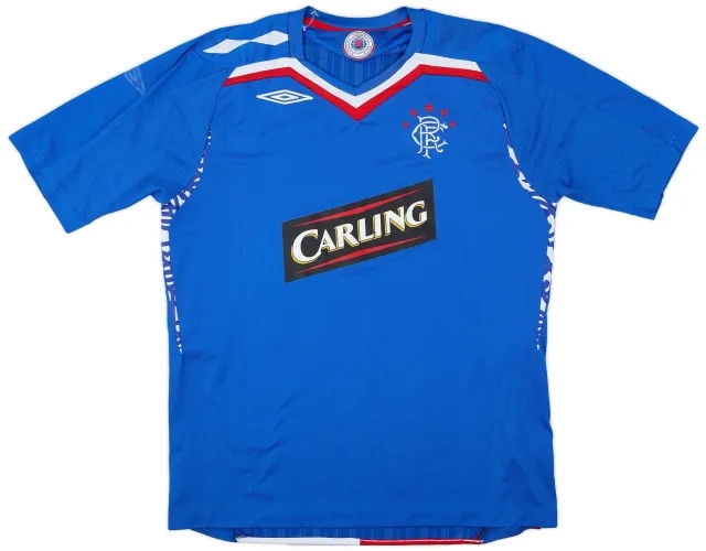 Umbro 2007-08 Rangers Home Shirt - 6/10 - (L)