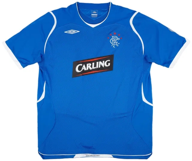 Umbro 2008-09 Rangers Home Shirt - 6/10 - (XL)