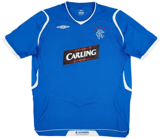 Umbro 2008-09 Rangers Home Shirt - 6/10 - (XL)