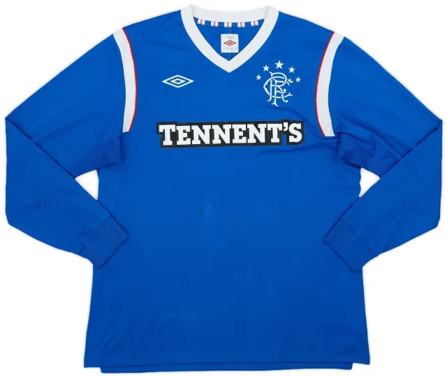 Umbro 2011-12 Rangers Home L/S Shirt - 6/10 - (L)