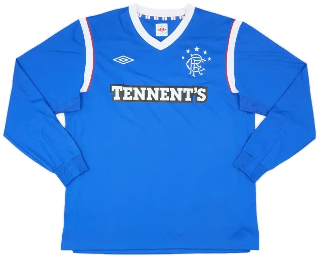 Umbro 2011-12 Rangers Home L/S Shirt - 7/10 - (XL)