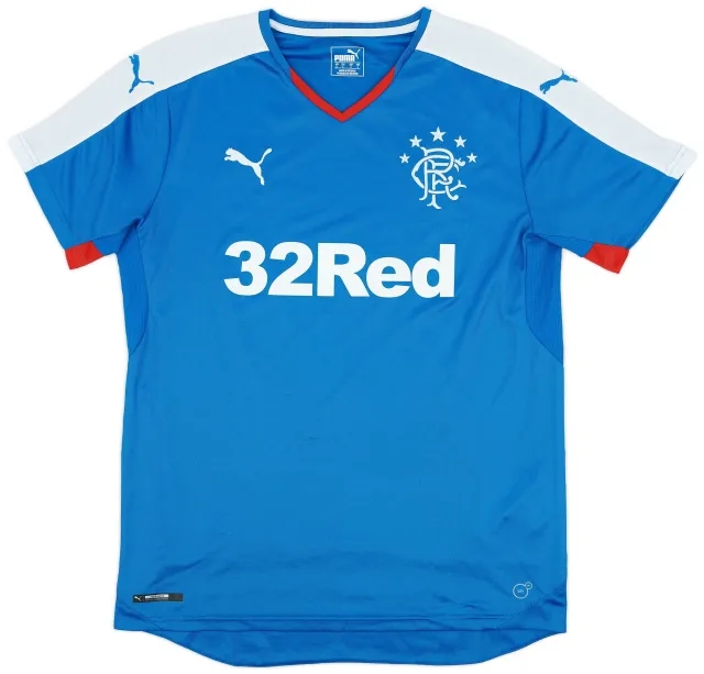 Puma 2015-16 Rangers Home Shirt - 8/10 - (L)