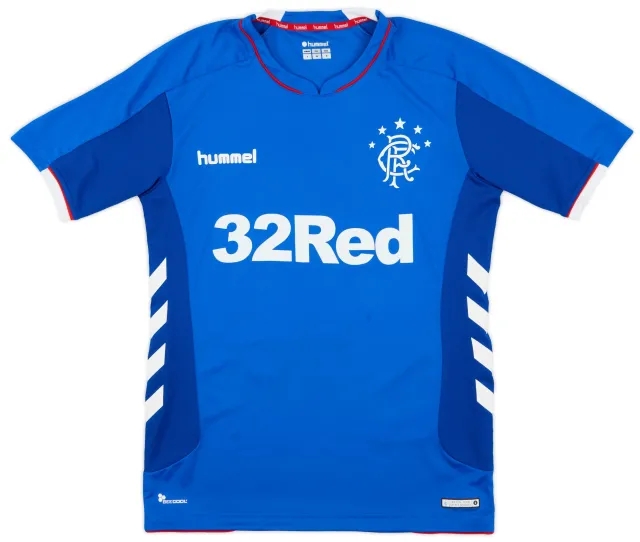 Hummel 2018-19 Rangers Home Shirt - 8/10 - (S)