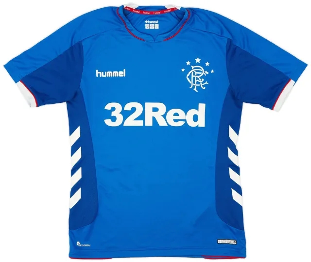 Hummel 2018-19 Rangers Home Shirt - 6/10 - (S)