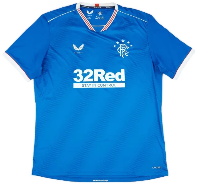 Castore 2020-21 Rangers Home Shirt - 8/10 - (XXL)