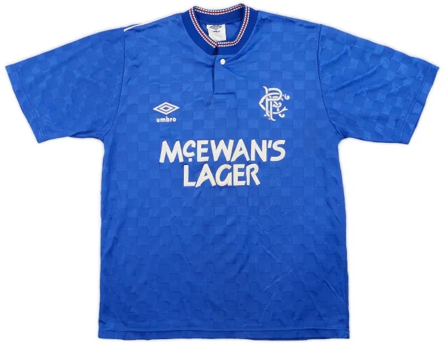 Umbro 1987-90 Rangers Home Shirt #9 - 7/10 - (S)