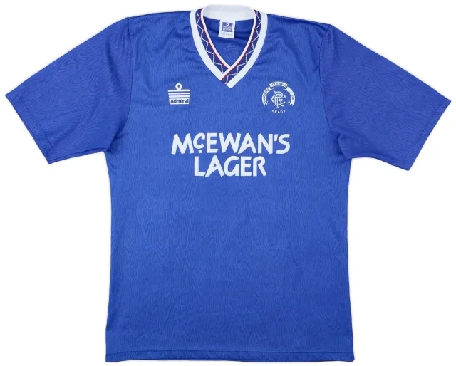 Admiral 1990-92 Rangers Home Shirt - 8/10 - (M)