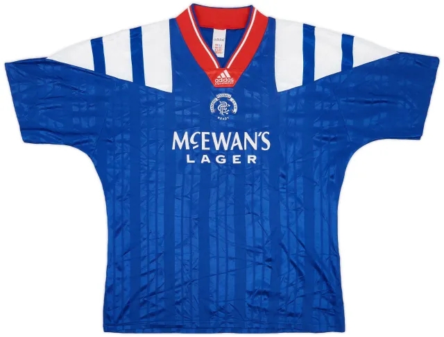 adidas 1992-94 Rangers Home Shirt - 9/10 - (L)