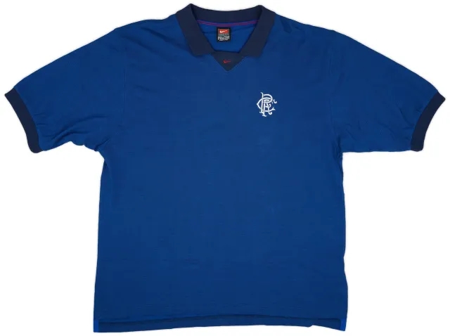 1999-00 Rangers Nike Polo Shirt - 9/10 - (XL)