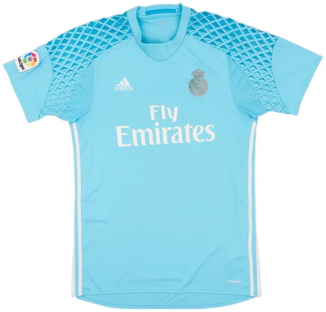adidas 2016-17 Real Madrid S/S GK Shirt - 6/10 - (M)