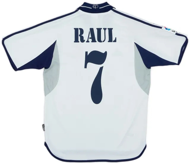 adidas 2000-01 Real Madrid Home Shirt Raul #7 - 5/10 - (S)