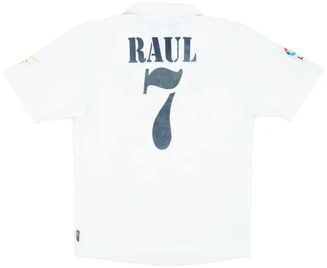 adidas 2002-03 Real Madrid Centenary Home Shirt Raul #7 - 5/10 - (S)