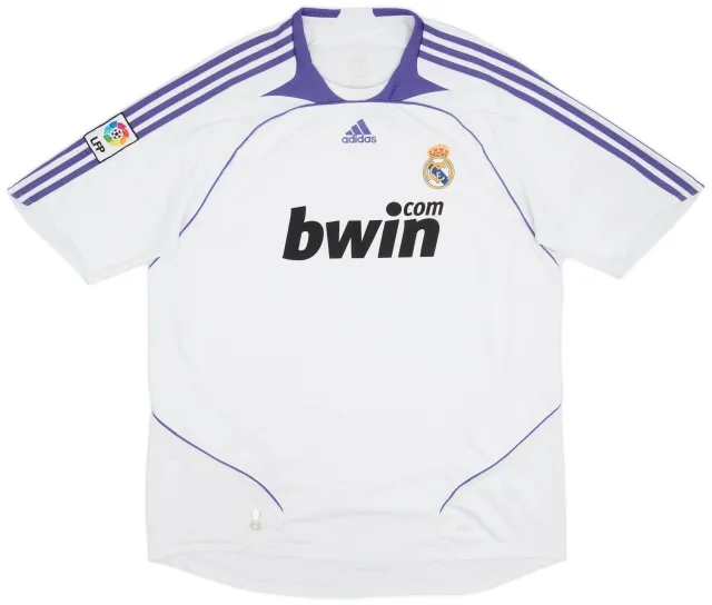 adidas 2007-08 Real Madrid Home Shirt - 6/10 - (XXL)