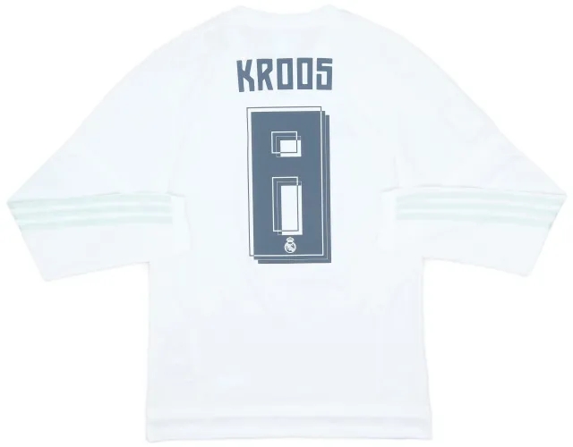 adidas 2015-16 Real Madrid Home L/S Shirt Kroos #8 (S)