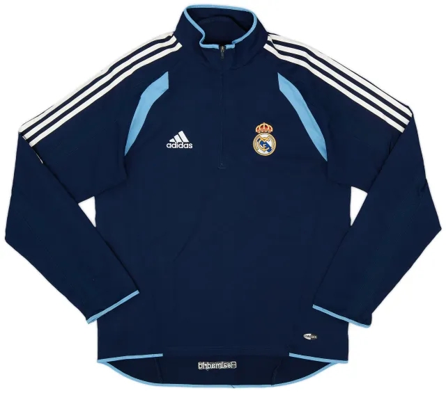 2005-06 Real Madrid adidas 1/4 Zip Drill Top - 9/10 - (S)