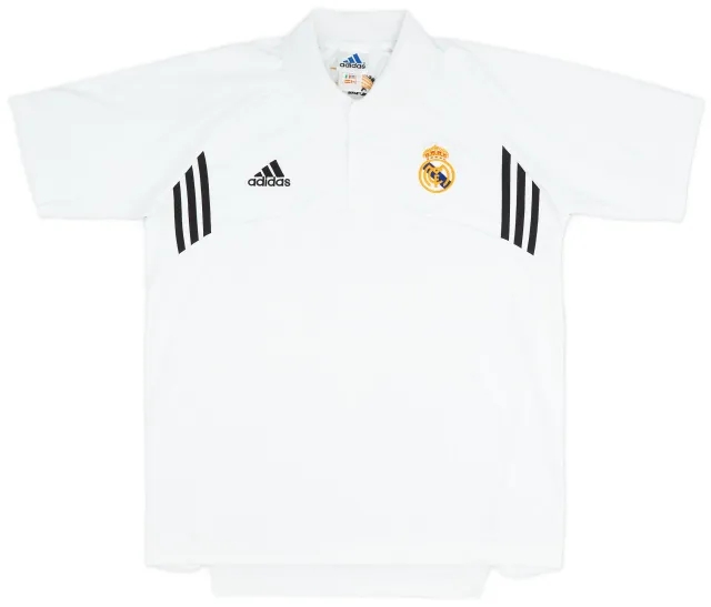 adidas 2002-03 Real Madrid Centenary 1/4 Zip Polo Shirt - 9/10 - (M)
