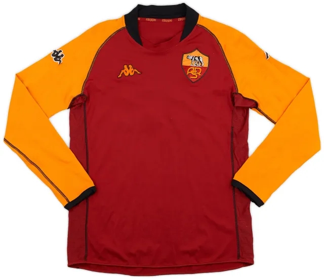 Kappa 2002-03 Roma European Home L/S Shirt #18 - 7/10 - (XXL)