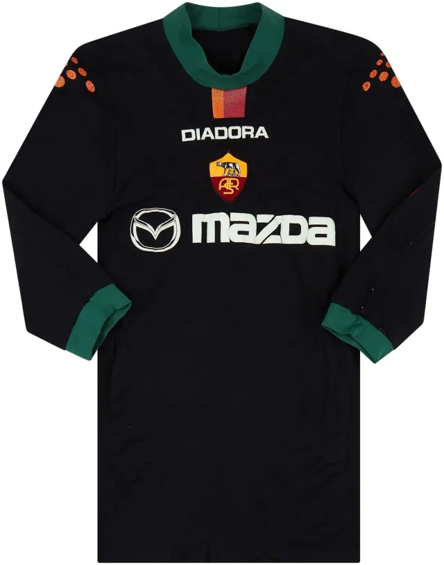 Diadora 2004-05 Roma European Home L/S Shirt - 5/10 - (S)
