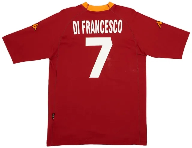 Kappa 2000-01 Roma Home Shirt Di Francesco #7 - 5/10 - (XL)