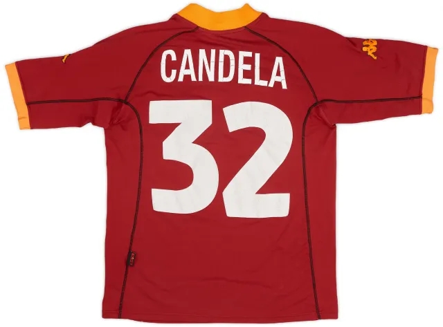 Kappa 2000-01 Roma Home Shirt Candela #32 - 5/10 - (M)