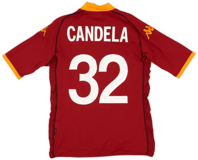 Kappa 2002-03 Roma Home Shirt Candela #32 - 4/10 - (XL)